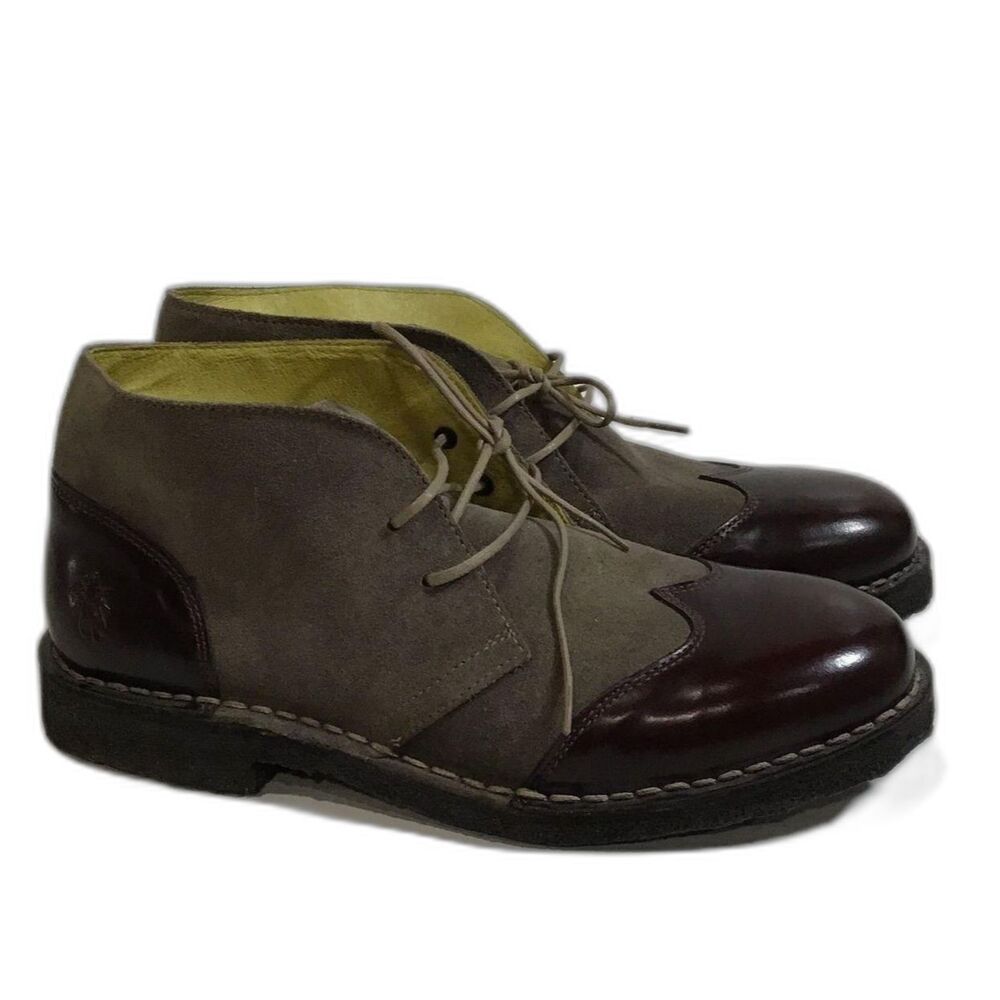 Fly London Men's Caxi Suede Leather Desert Boots Forest Green SZ 40/7-7.5